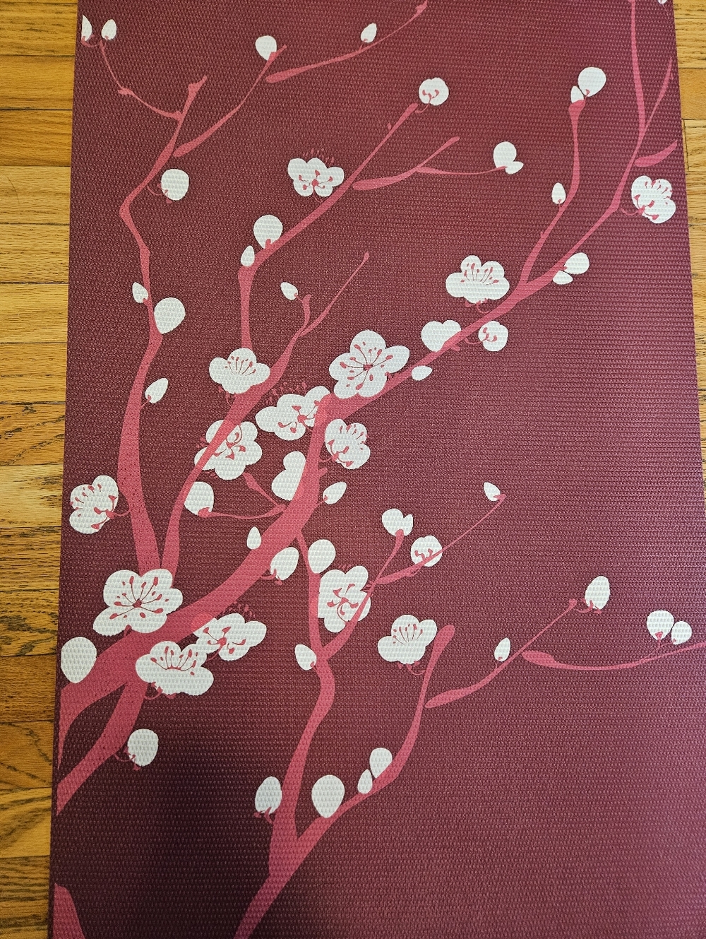 GAIAM Plum and Pink Blossom Yoga Mat - Picture 4 of 4